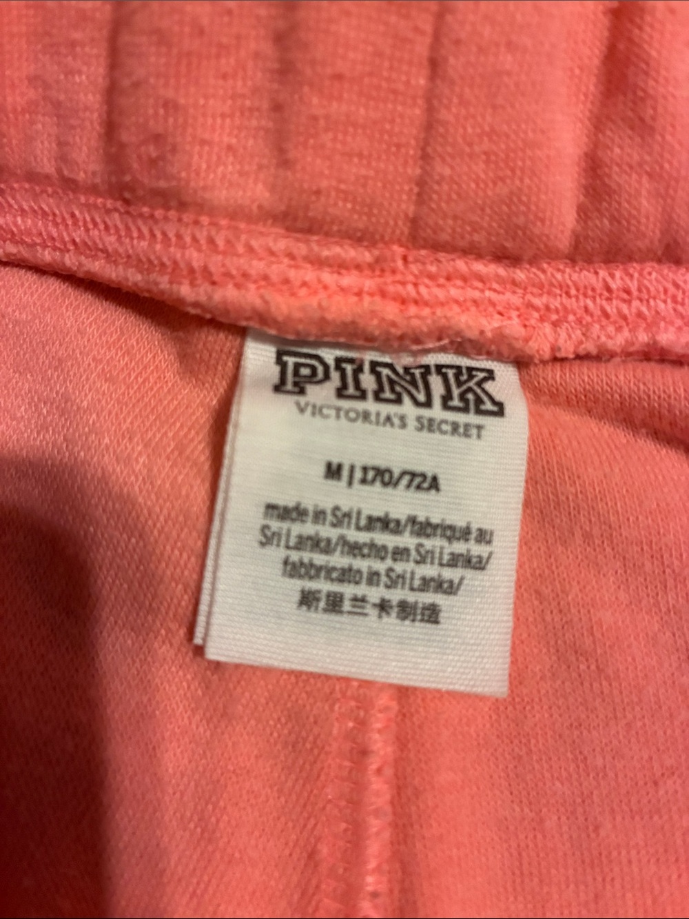 Victoria's Secret PINK Coral Terrycloth Drawstring Shorts, Size Medium - Picture 4 of 6